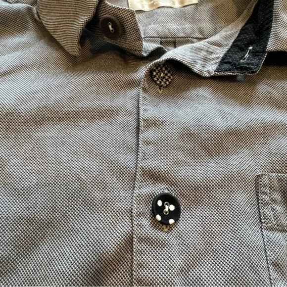 Morikage Shirt Kyoto button down dark blue with button patterns - Picture 3 of 9